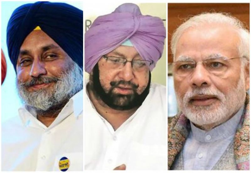 Sukhbir Badal, Captain Amarinder, PM Modi 