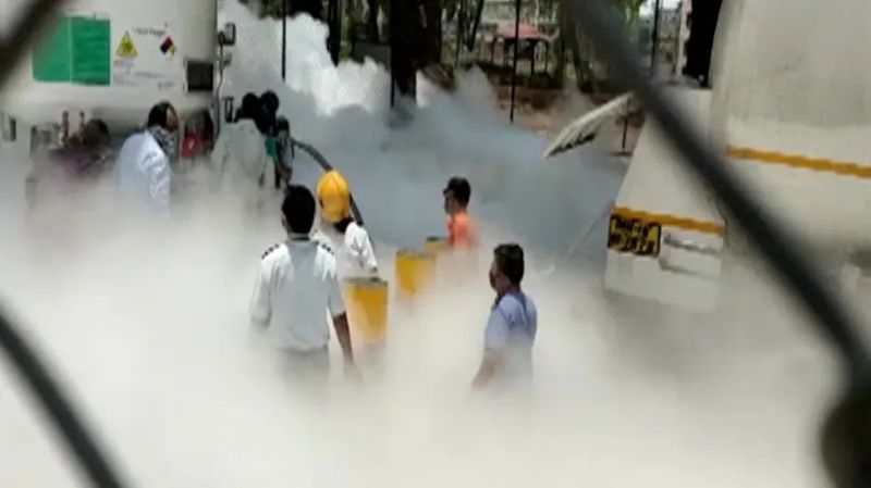 Oxygen tanker leaked in Nashik