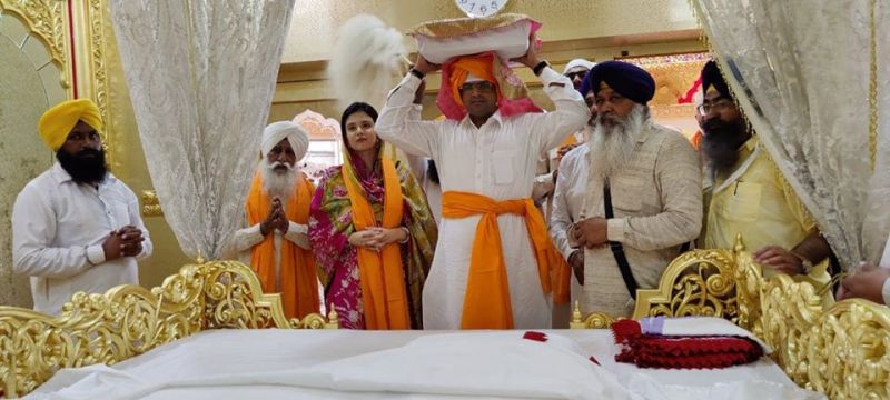 Dushyant Chautala at Darbar Sahib
