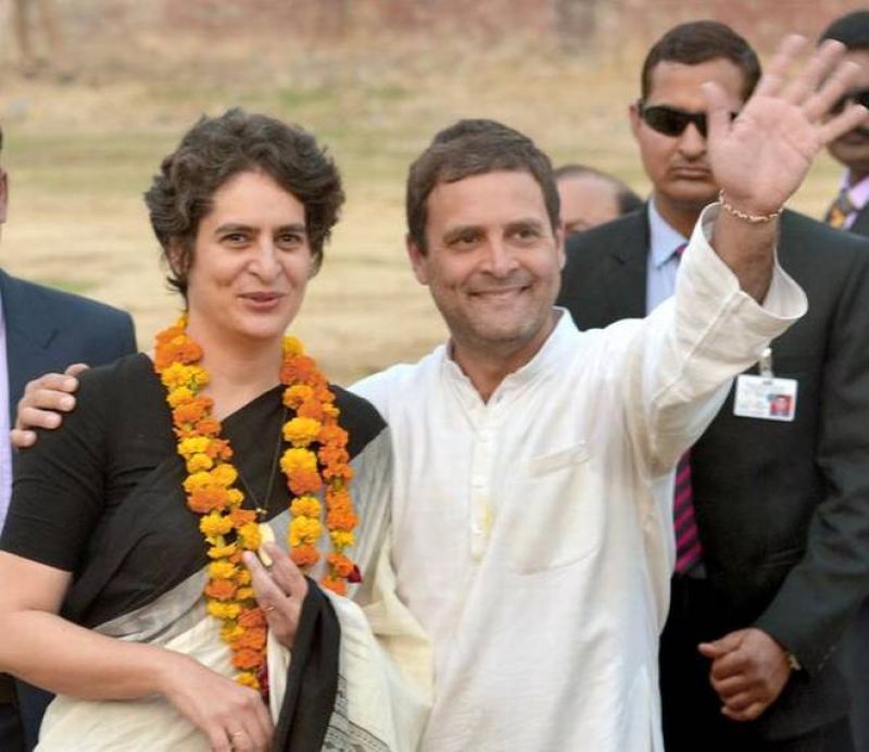 Priyanka Gandhi and Rahul Gandhi