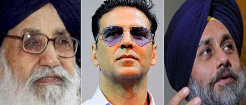 Parkash badal, Sukhbir badal with Akshe kumar