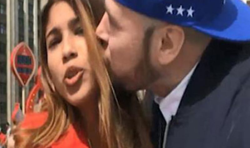 Forcibly kisses women report absconding