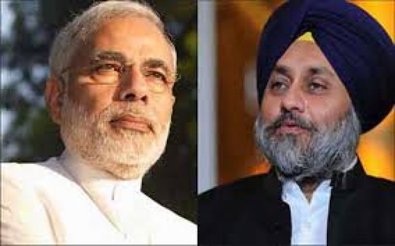 Sukhbir Badal, Narendra Modi 