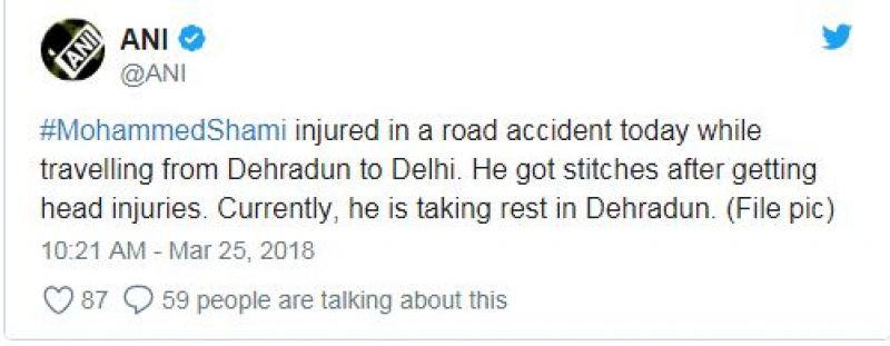 Mohd. Shami road accident