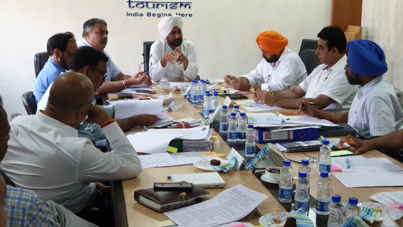 Tourism & Cultural Affairs Minister Charanjit Singh Channi during meeting