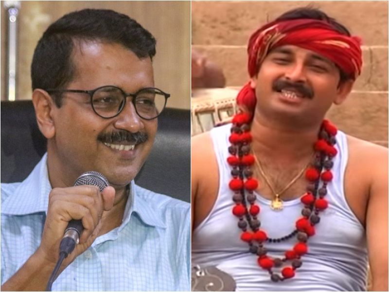 Arvind Kejriwal and Manoj Tiwari 