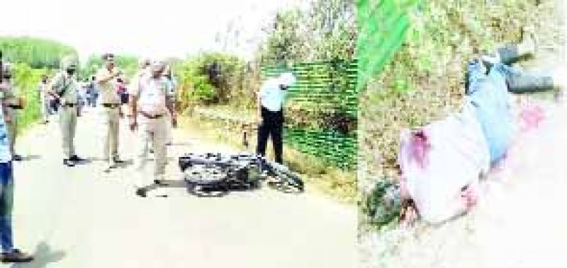 A motorcyclist attack on young men with sharp weapons