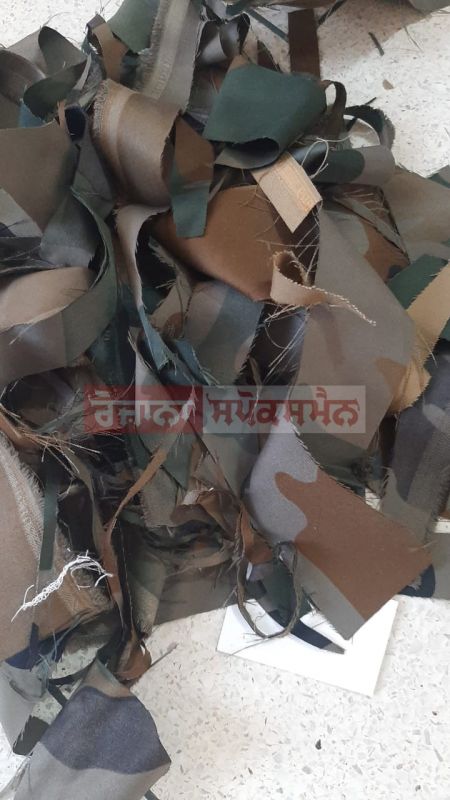  Picture of CDS Bipin Rawat made by little boy with pieces of army uniform