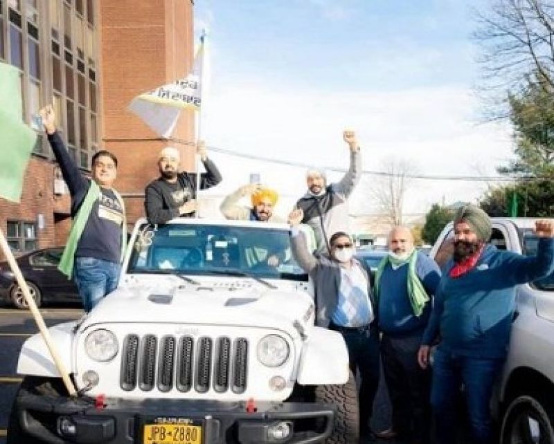 Protest rally in support of the Farmer Protest in New York