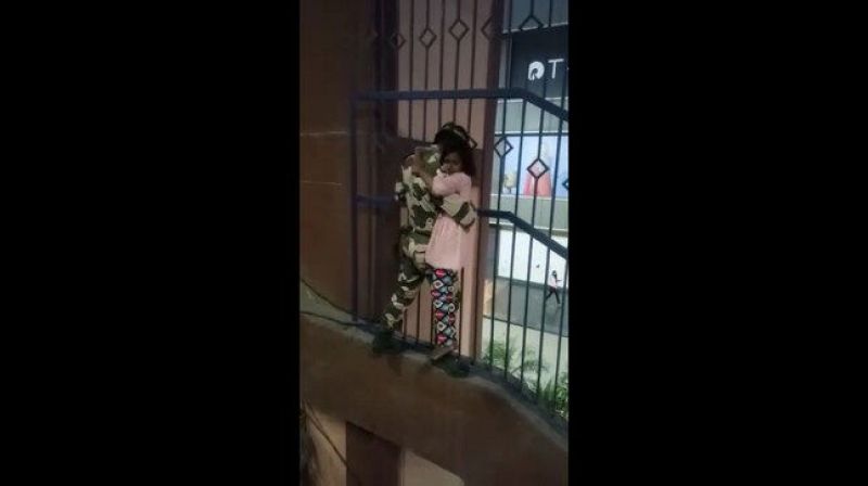 CISF jawan rescues girl stuck in grill at Delhi Metro station