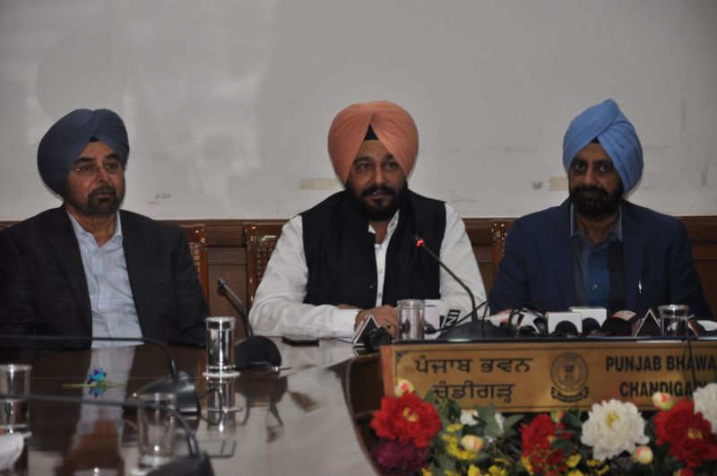 Revenue Minister Punjab Gurpreet Singh Kangar during press conference 