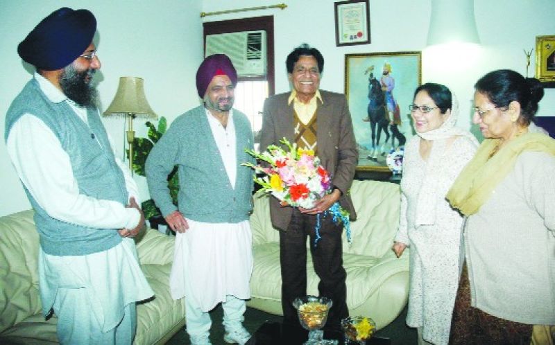 Amin Malik with joginder Singh and Jagjit kaur 
