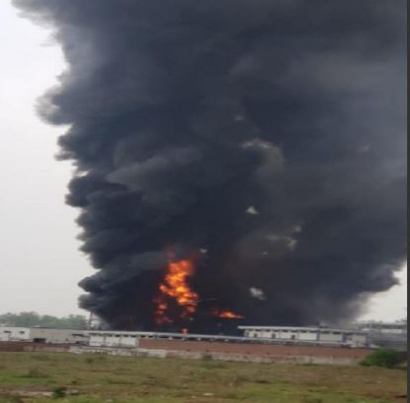 Fire in Chemical Factory