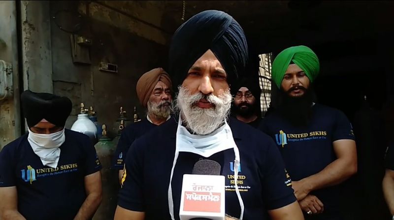 Free oxygen provided by United Sikhs in delhi