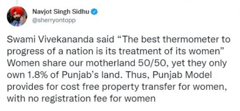 Navjot Sidhu tweet 