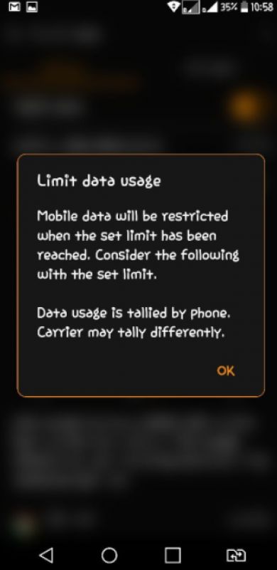 Data Limit
