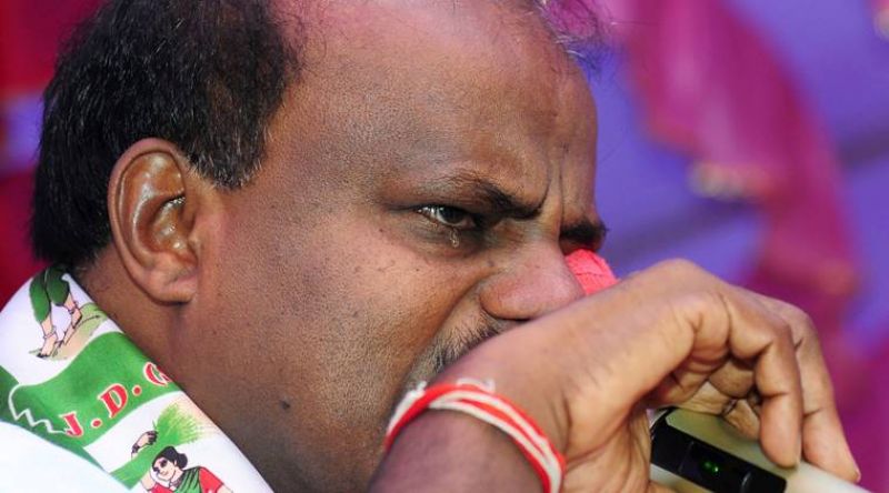 Kumaraswamy Breaks Down at Bengaluru