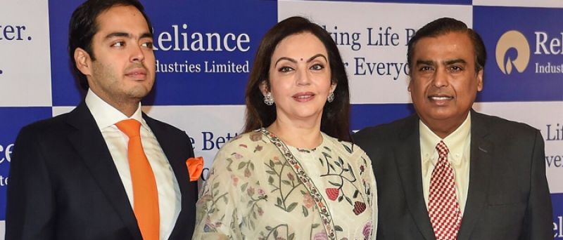 Mukesh Ambani, Nita Ambani and Akash Ambani