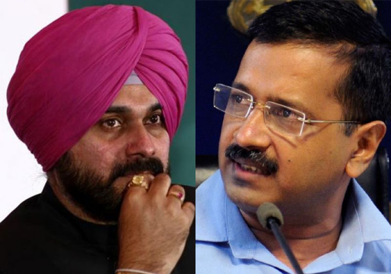 Navjot Sidhu, Arvind KejriwaL 
