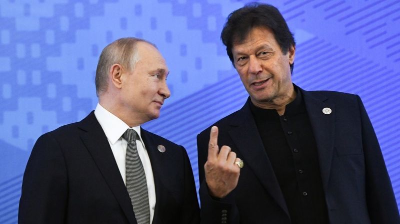 imran khan with Vladimir Putin