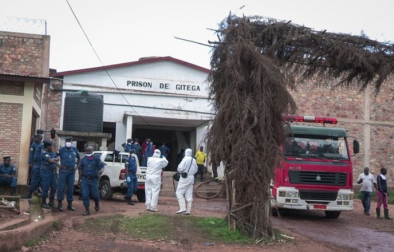 A fire broke out in a prison in the African country of Burundi