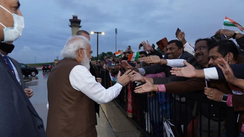PM Modi gets a warm welcome from Indian diaspora in US