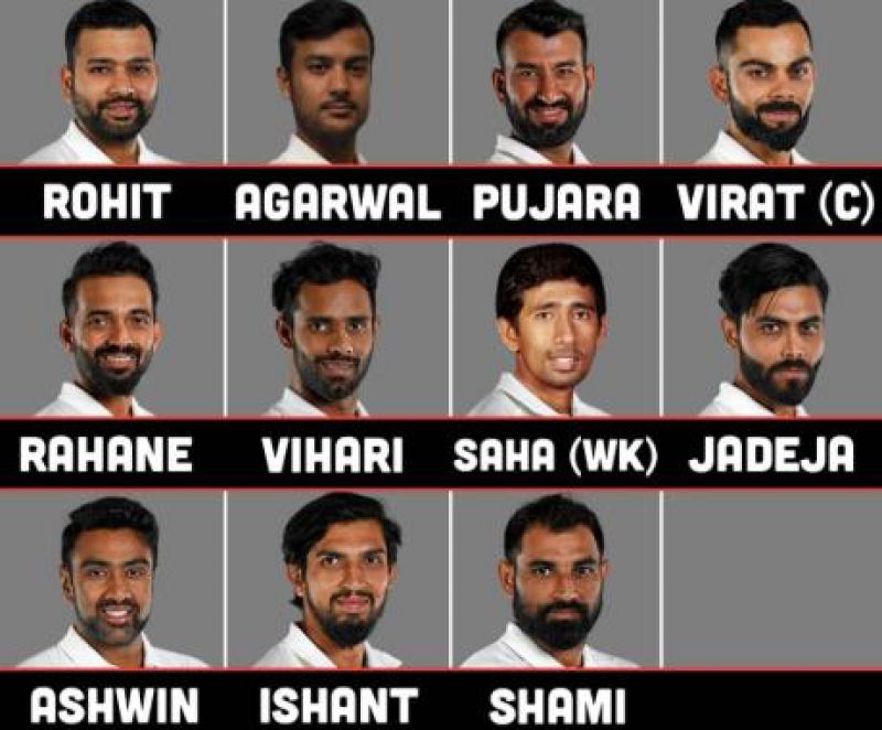 India’s playing XI for first Test against South Africa announced