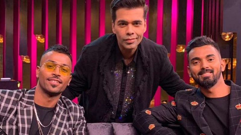 Hardik Pandya, KL Rahul, Karan Johar