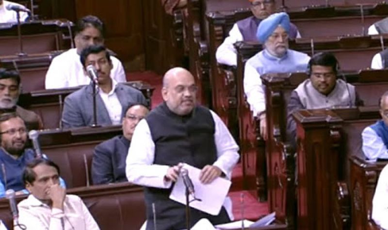 Amit Shah in the Rajya Sabha