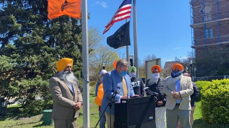 Nishan Sahib hoisted in USA