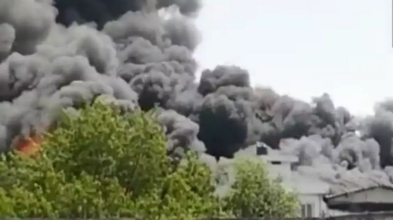 A fire broke out in a chemical factory in Meerut