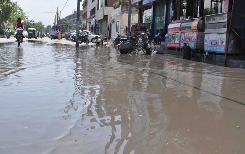 Road Flooded With Water