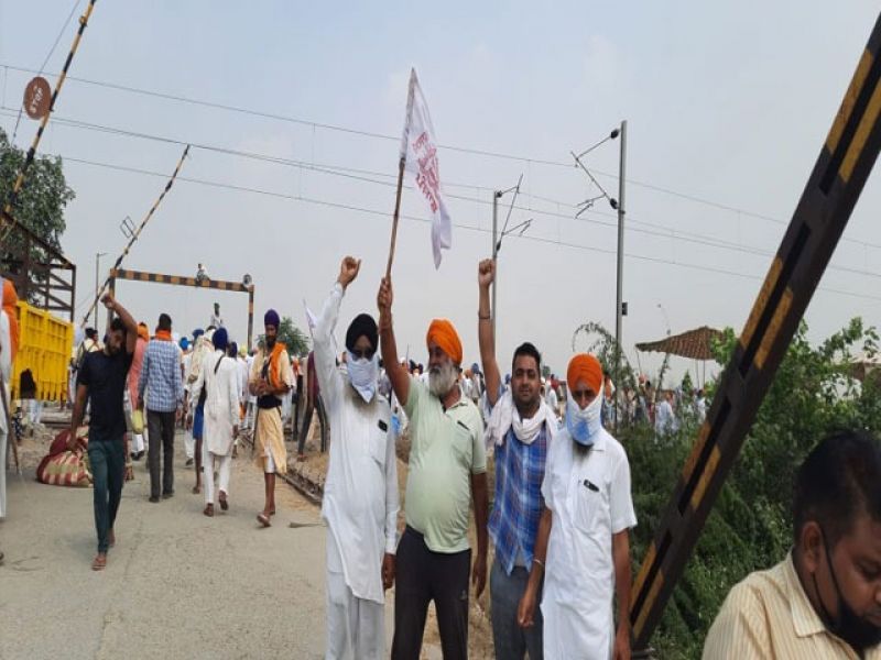 Farmer Protest On Railway 