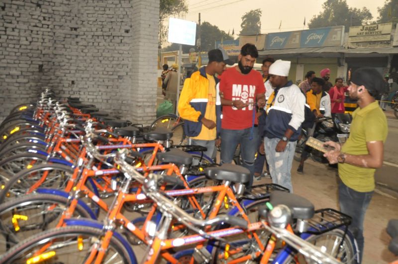 Free bicycles provided to the devotees 