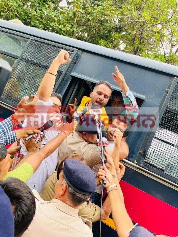 Chandigarh youth congress protest against Agnipath