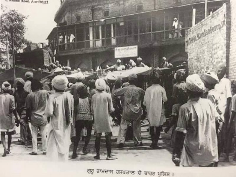 police at guru ramdass hospital sri amritsar sahib 