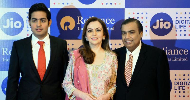 Mukesh Ambani with Family