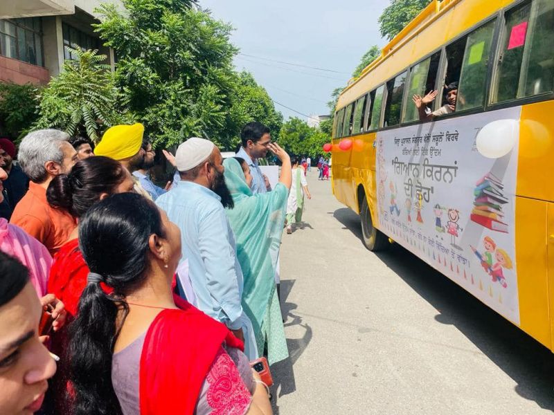 The Sangrur administration launched the first of its kind school on wheels program 'Gyan Kiran Di Chhoh' in Punjab.