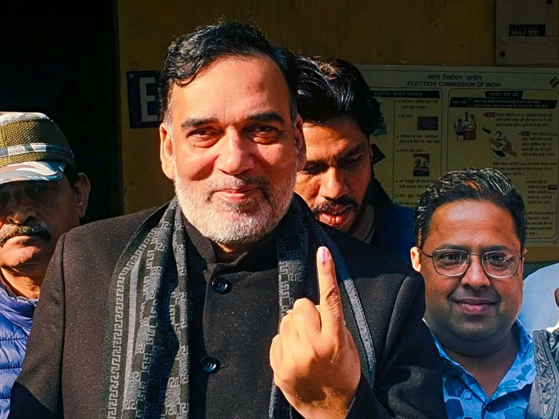 Delhi polls: Gopal Rai casts vote