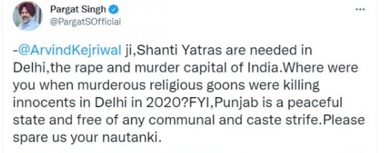 Pargat singh tweet