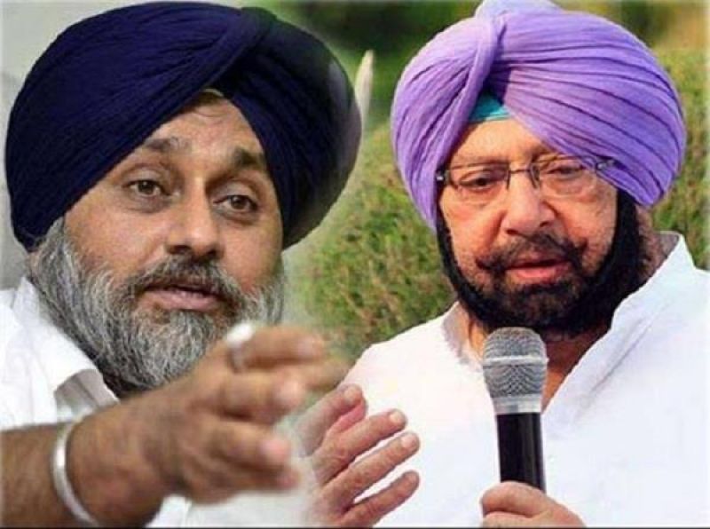 Sukhbir Singh Badal and Captain Amrinder Singh 