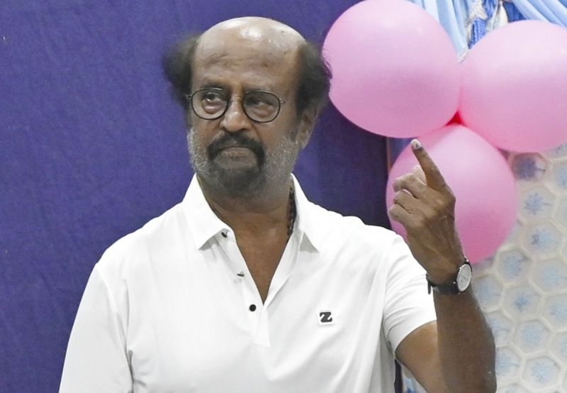 Rajinikanth votes
