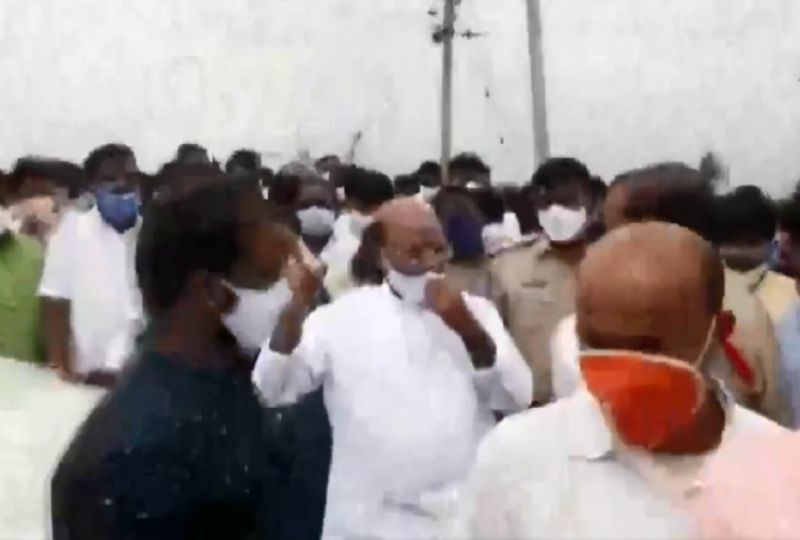  Locals hurled slippers at MLA during their visit to flood-affected area