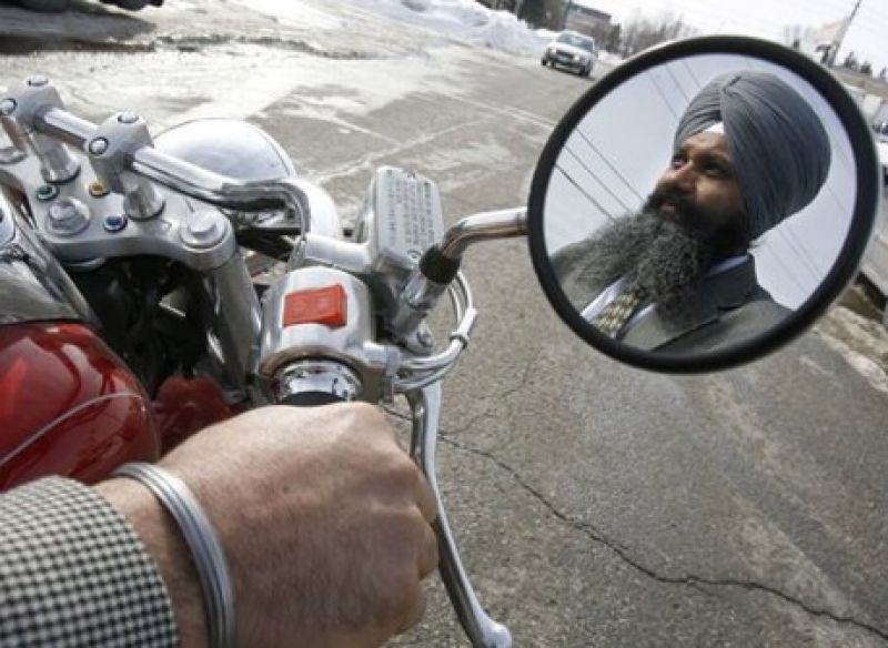 Sikhs have to wear helmet