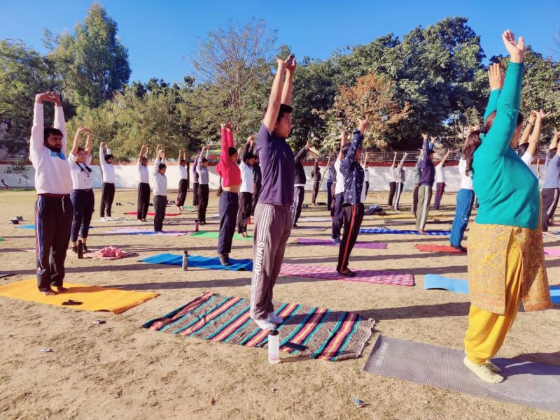 Yoga session organized by Sri Guru Gobind Singh College