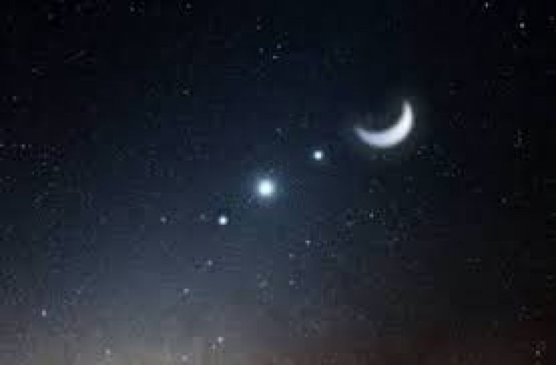 Moon, Saturn and Jupiter