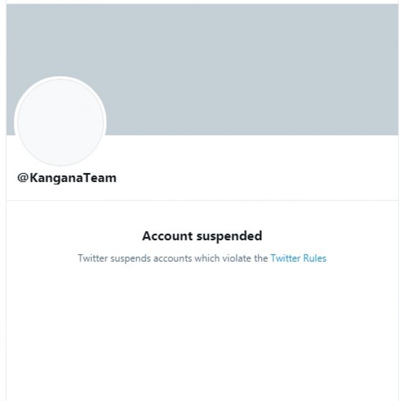 Kangana Ranaut's Twitter account suspended
