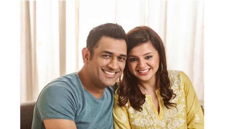 MS Dhoni and His Wife