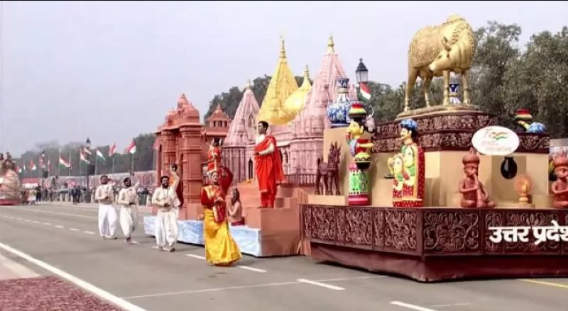 Cultural of Kashi Vishwanath corridor in Varanasi at the Republic Day parade