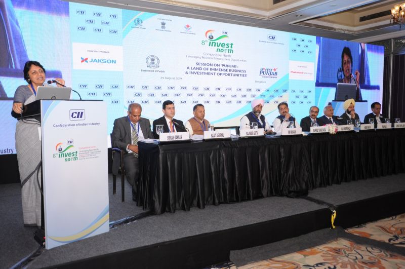Session on Punjab industrial scenario during 8thInvest North organised by CII